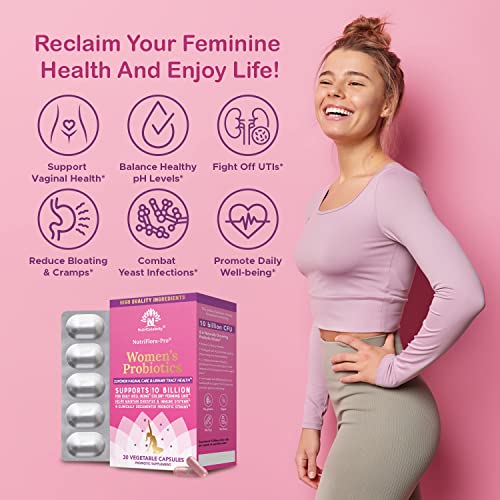 NutriCelebrity NutriFlora-Pro Probiotics for Women - Support Vaginal, Urinary Health (UTI) NutricelebrityAu supplements