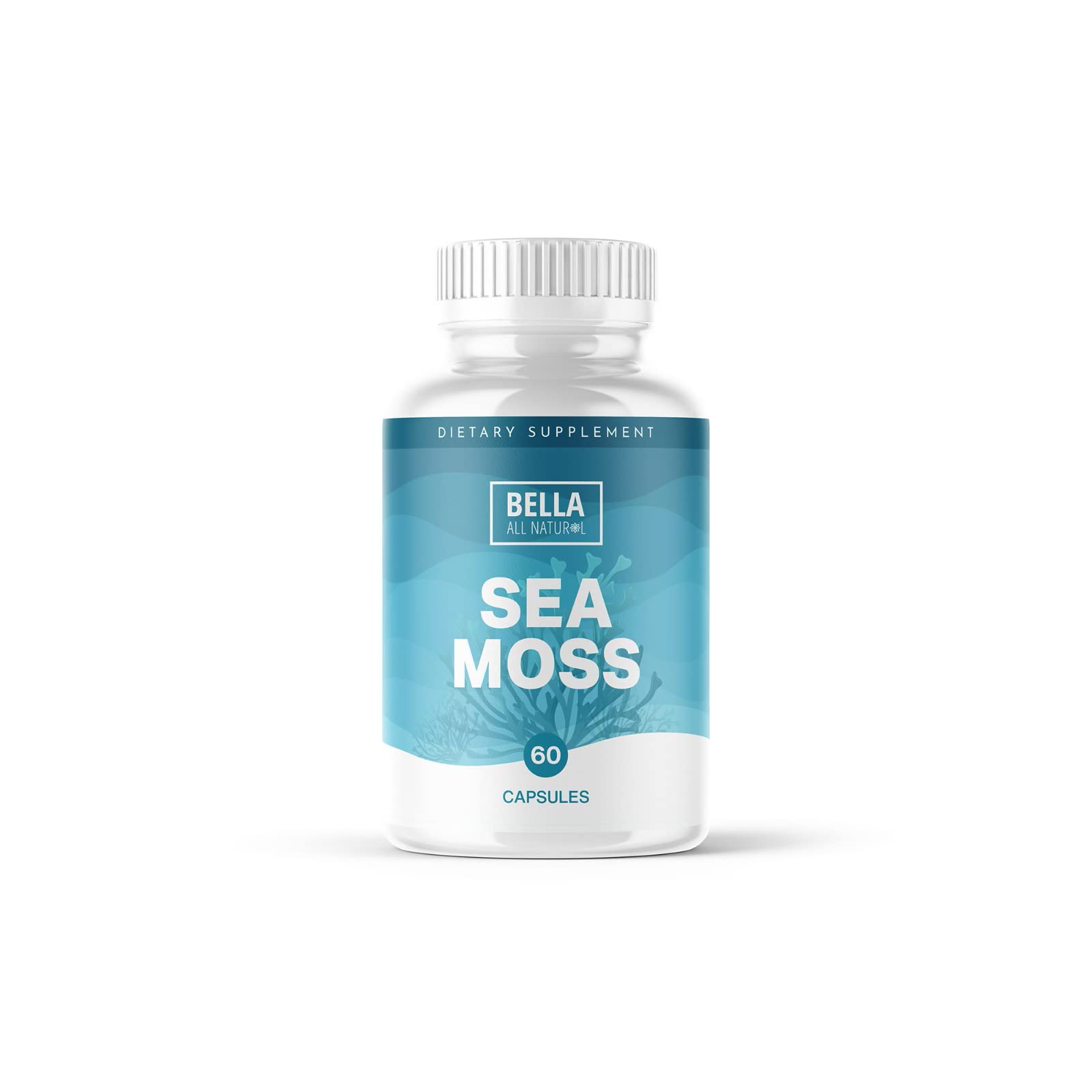Bella All Natural Sea Moss Vitamins | Pure Sea Moss | Irish Sea Moss, 60 Capsules Bella All NaturalUS supplements