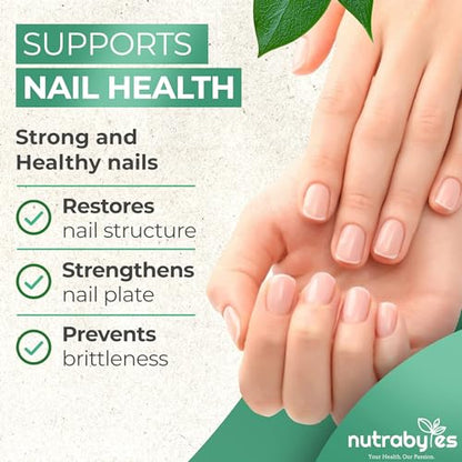 Vegan Collagen Supplement For Skin, Hair, Nails, Joints & Bones with Hyaluronic Acid, Biotin, Lysine, Bamboo Silica, Zinc, Vitamin C, D3, B12, E NUTRABYTESUS supplements