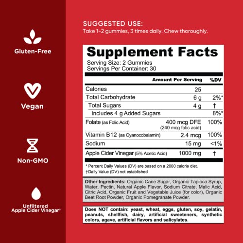 Goli Nutritional Supplement, Apple Cider Vinegar Gummy Vitamins - 300 Count - Vitamins B GoliUS supplements