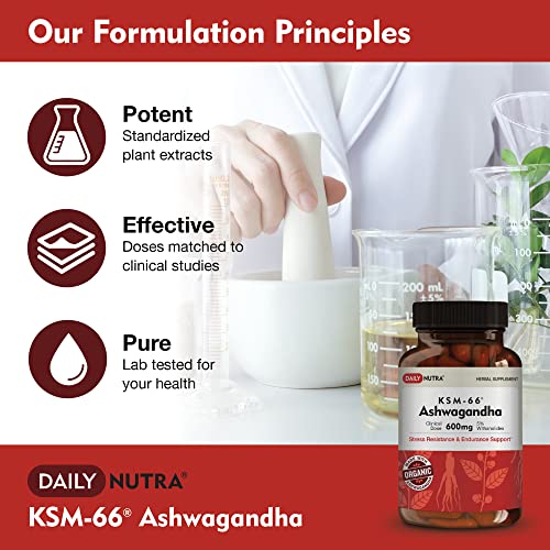 DailyNutra KSM-66 Ashwagandha 600mg Organic Root Extract - High Potency Supplement DailyNutraAu supplements