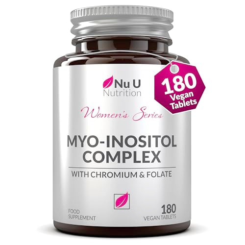 Myo-Inositol Complex 4000mg - 180 Vegan Tablets, 6 Weeks Supply - with 200ug Folate Nu U NutritionUS supplements