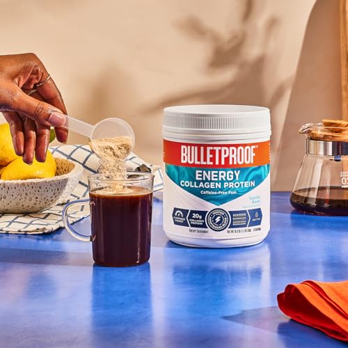 Bulletproof Vanilla Bean Energy Collagen Protein Powder, 18.3 Ounces, Caffeine-Free Fuel BulletproofUS supplements