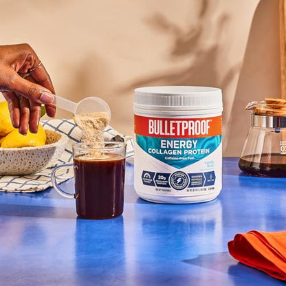 Bulletproof Vanilla Bean Energy Collagen Protein Powder, 18.3 Ounces, Caffeine-Free Fuel BulletproofUS supplements