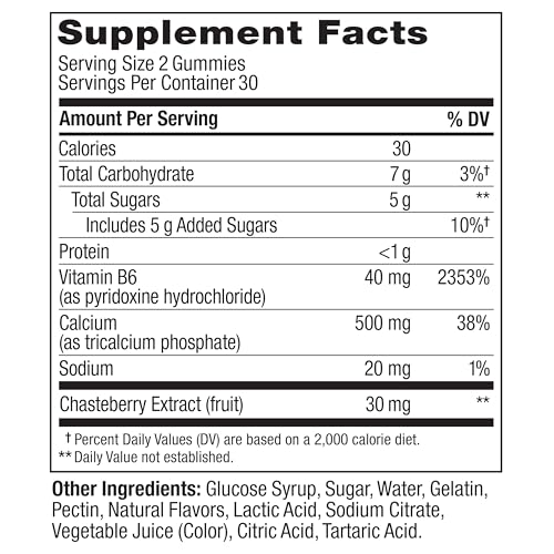 OLLY Period Hero Gummies, PMS Support Supplement,* Chasteberry, Vitamin B6, Calcium, Cran-Raspberry Flavor, 30 Day Supply - 60 Count OLLYAu supplements
