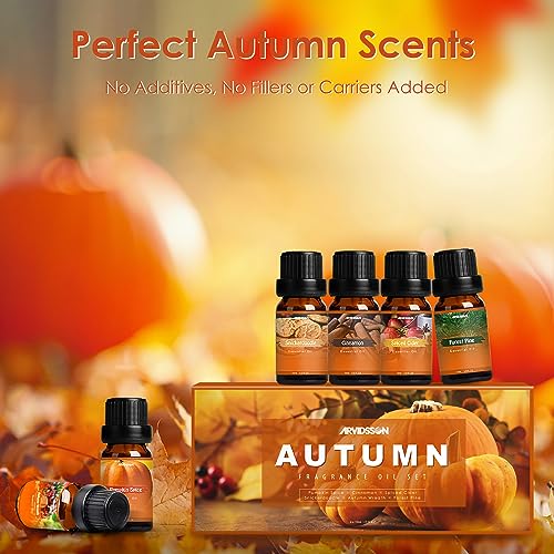 Autumn Fragrance Oil Set, Premium Fall Essential Oils for Diffuser and Candle Making -Cinnamon ARVIDSSONAu supplements