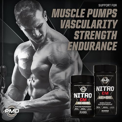 PMD Sports Nitro cm - Nitric Oxide with Agmatine Pre Workout Supplement - Muscle PMDUS supplements