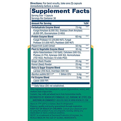 Renew Life Digestive Duo Probiotic + Enzymes; Probiotic Promotes Digestive Health Renew LifeUS supplements
