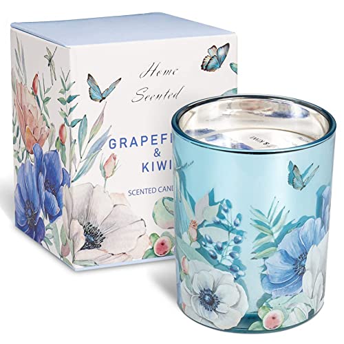 Grapefruit & Kiwi Scented Candles for Home Aromatherapy Candle Gifts for Women, Long Lasting Glass BrifulAu supplements