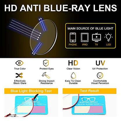 Yiwaeye 3 Pack Half Moon Reading Glasses Anti Blue Light UV, Half Frame Semi Lens Slim YiwaeyeUS supplements