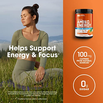 Optimum Nutrition Amino Energy Powder Plus Hydration, with BCAA, Electrolytes Optimum NutritionUS supplements