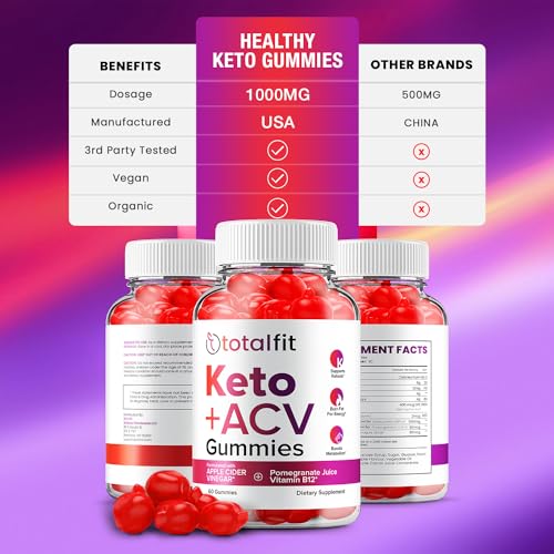 (3 Pack) Total Fit Keto ACV Gummies - Official - Keto TotalFit ACV Advanced Formula Plus RillvoAu supplements