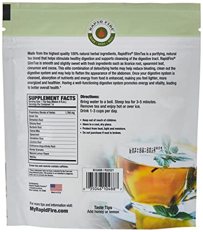 Rapid Fire Slim Tea 14 Day Herbal Teatox, Blend of Natural Herbs and Botanicals, Supports Healthy SNSUS supplements
