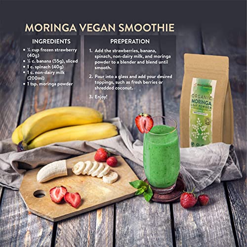 1KG Moringa Superleaf Powder Oleifera 100% Organic Raw Premium Quality Non-GMO Spring BlossomUS supplements
