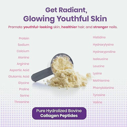 JeaKen - Unflavored Collagen Peptides Powder from Grass-Fed Bovine Sources - Sugar-Free Hydrolyzed Collagen JeaKenUS supplements