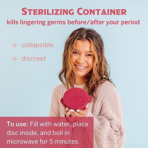 Pixie Menstrual Disc Kit - Best Period Disc Starter Kit - 2 Discs, 20 Wipes, Wash, Lube, Public Restroom Pixie CupAu supplements