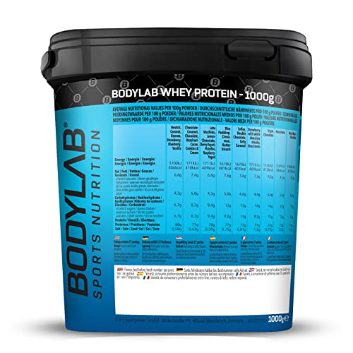 Bodylab24 Whey Protein Powder Milk Chocolate 1kg, Protein-Shake for Your Workout Bodylab24Au supplements