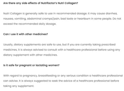 (Buy one, get one Free) Nutrifactor: Collagen: for Healthy Skin NutrifactorUS supplements