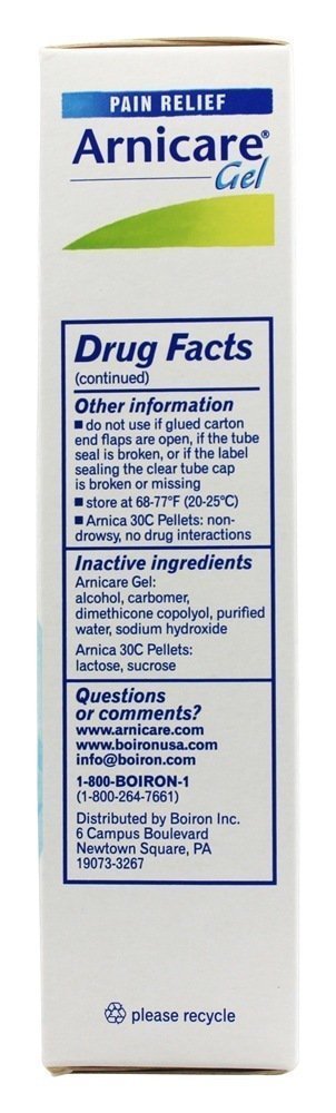 Boiron Arnicare Gel 2.6 oz with Arnica Montana Pellets 80 ct Bluetube BoironAu supplements