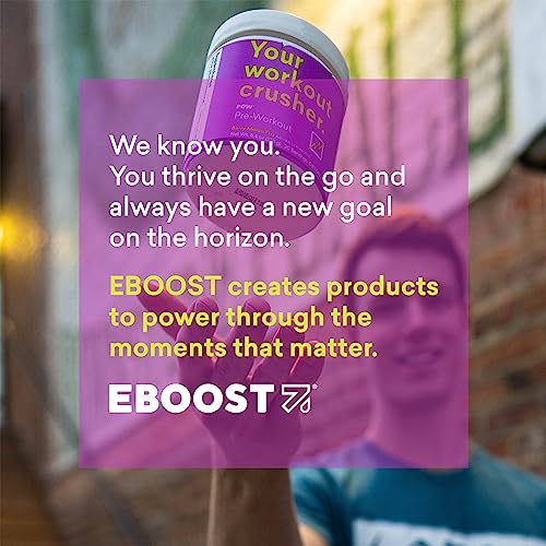 EBOOST POW Natural Pre Workout Powder - 20 Servings - Berry Melon Fizz - Pre Workout EBOOSTAu supplements
