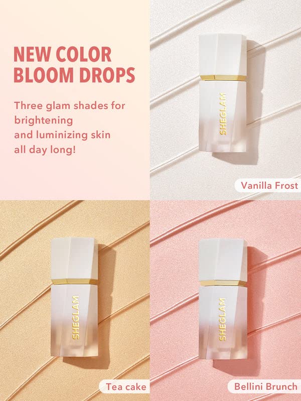 SHEGLAM Glow Bloom Liquid Waterproof Highlighter Long Lasting Cream Highlighter with Shimmer Dewy Finish - Vanilla Frost SHEGLAMAu supplements