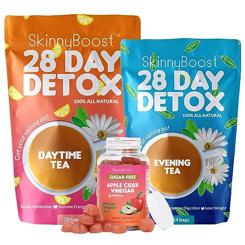 SkinnyBoost - Detox Tea Power Kit-1 - Daytime Tea (28 Bags) 1 Evening Detox Tea (14 Bags) SkinnyBoostUS supplements