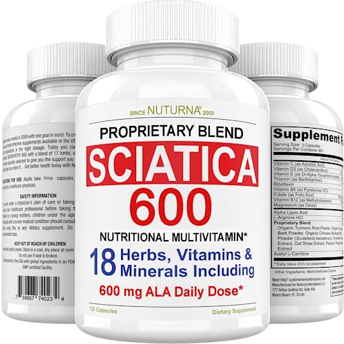 Sciatica Supplement with 600 mg Alpha Lipoic Acid - Sciatic Nerve Support NuturnaAu supplements