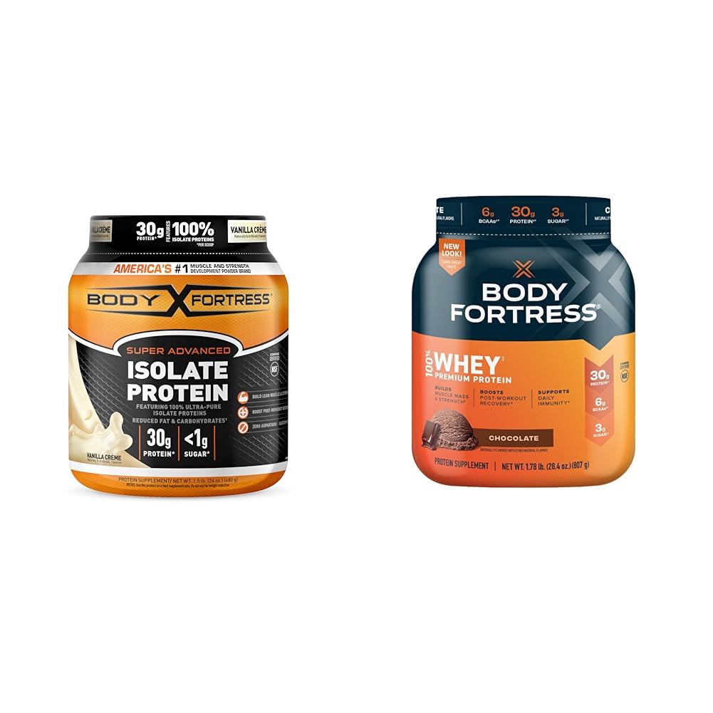 Body Fortress Super Advanced Isolate Protein Powder, Gluten Free, Vanilla Creme Flavored Body FortressUS supplements