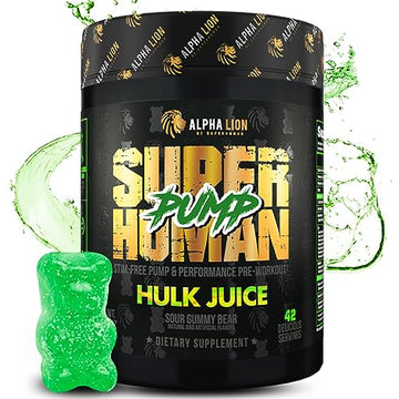 ALPHA LION Superhuman Pump Pre Workout Powder, Nootropic Caffeine & Stim Free ALPHA LIONUS supplements
