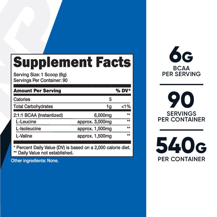 Nutricost BCAA Powder 2:1:1 (Unflavored, 90 Servings) - Branched Chain Amino Acids NutricostAu supplements
