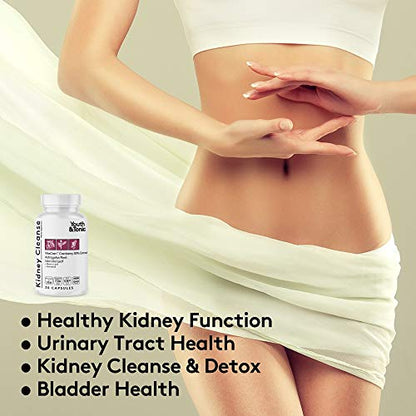 Youth & Tonic Kidney Cleanse Detox for Residual Metabolic Waste & Excess Body Water for Urinary Tract Youth & TonicUS supplements