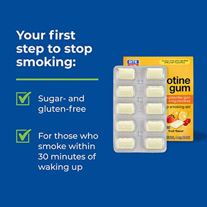 Rite Aid Nicotine Gum, 4 mg - 100 Count | Quit Smoking Aid | Nicotine Rite AidUS supplements