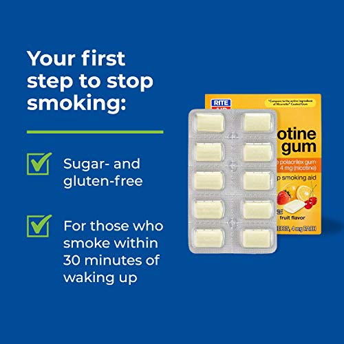 Rite Aid Nicotine Gum, 4 mg - 100 Count | Quit Smoking Aid | Nicotine Rite AidAu supplements