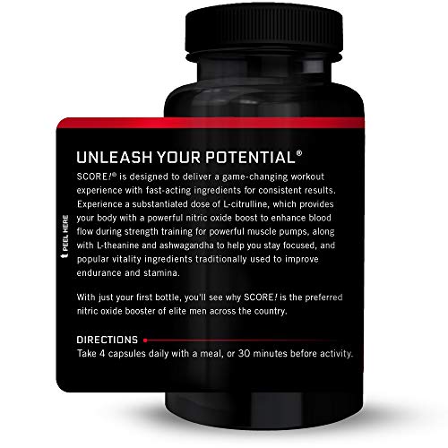 FORCE FACTOR Score!, 2-Pack, Nitric Oxide Supplement for Men, Nitric Oxide Booster Force FactorUS supplements