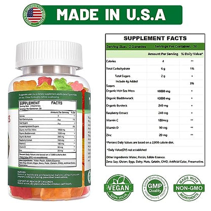Tary Nally Sea Moss Gummies, Organic Irish Sea Moss Gummies for Adults & Kids Tary NallyUS supplements