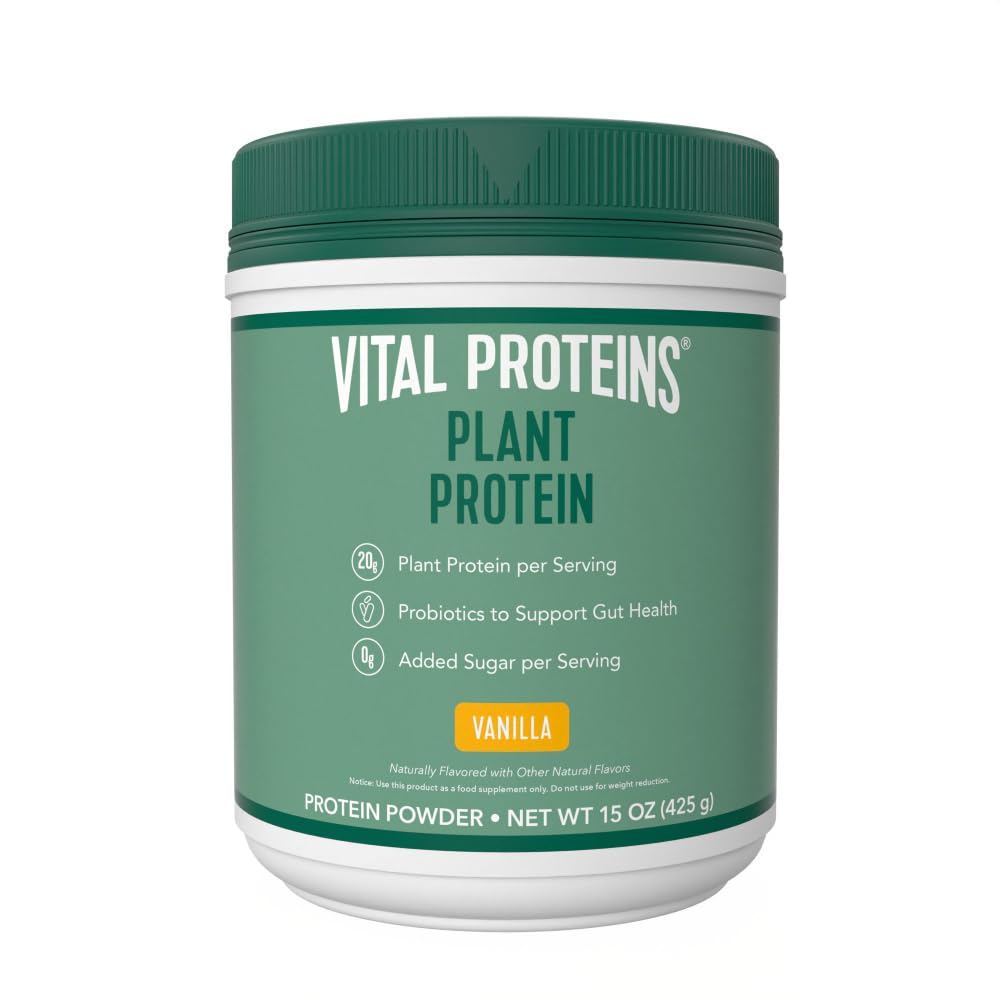 Vital Proteins Collagen Peptides Powder, 9.33 oz Unflavored + 15 oz Vanilla Plant Protein Vital ProteinsUS supplements
