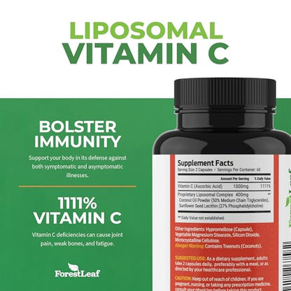 ForestLeaf Liposomal Vitamin C - Liposomal VIT C - 1000mg Capsules ForestLeafUS supplements