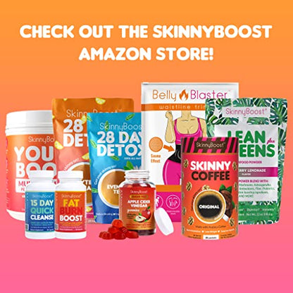 SkinnyBoost 28 Day Detox Tea Kit-1 Daytime (28 Bags) 1 Evening (14 Bags) Non GMO SkinnyBoostUS supplements