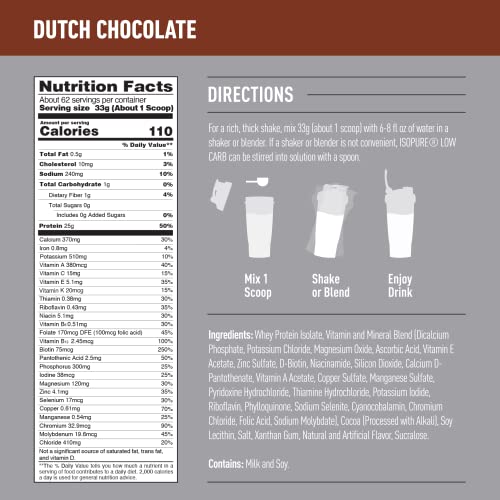 Isopure Protein Powder, Whey Isolate with Vitamin C & Zinc for Immune Support, 25g Protein IsopureUS supplements