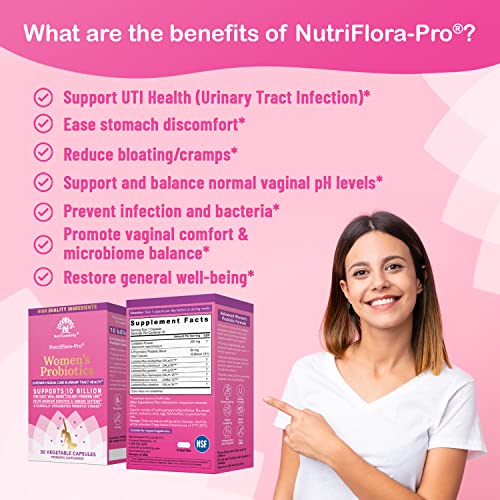NutriCelebrity NutriFlora-Pro Probiotics for Women - Support Vaginal, Urinary Health (UTI) NutricelebrityAu supplements