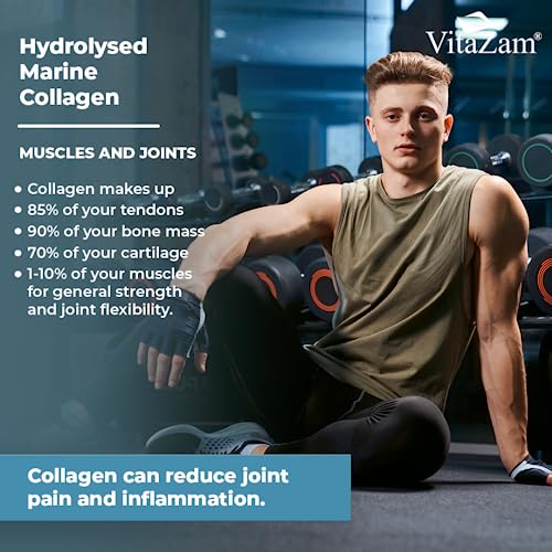 Vitazam Pure Marine Collagen Powder - 100% Hydrolysed Collagen Peptides for Hair Skin and Nails VitaZamUS supplements