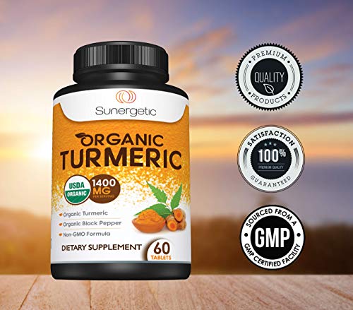 USDA Certified Organic Turmeric Supplement – Includes Organic Turmeric & Organic Black SunergeticUS supplements