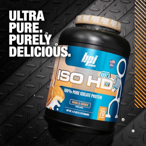 BPI Sports ISO HD Isolate Protein Vanilla Cookie, 76.8 oz - 69 Servings BPI SportsUS supplements