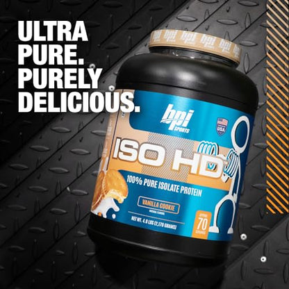BPI Sports ISO HD Isolate Protein Vanilla Cookie, 76.8 oz - 69 Servings BPI SportsUS supplements