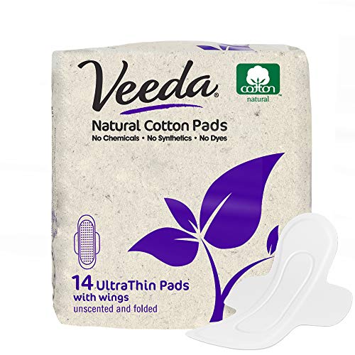 Veeda Ultra-Thin Absorbent Day Pads with 100% Natural Cotton Top Sheet are Always Chlorine VeedaAu supplements