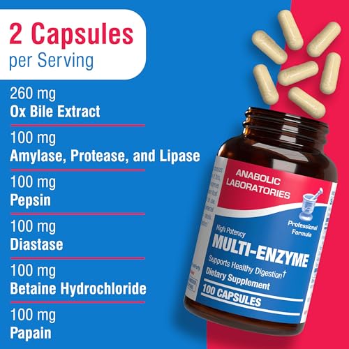 Anabolic Laboratories Multi Enzyme Nutritional Supplements - 100 Capsules of Digestive Anabolic LaboratoriesAu supplements