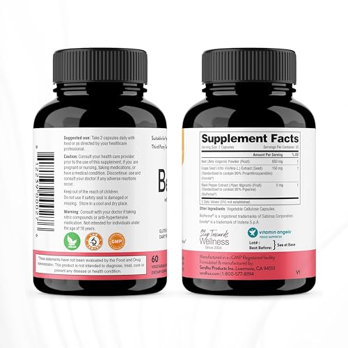 Sandhu's Beet Root Powder Capsules with Bioperine| 60 Capsules, 60 Days Supply Sandhu'sAu supplements