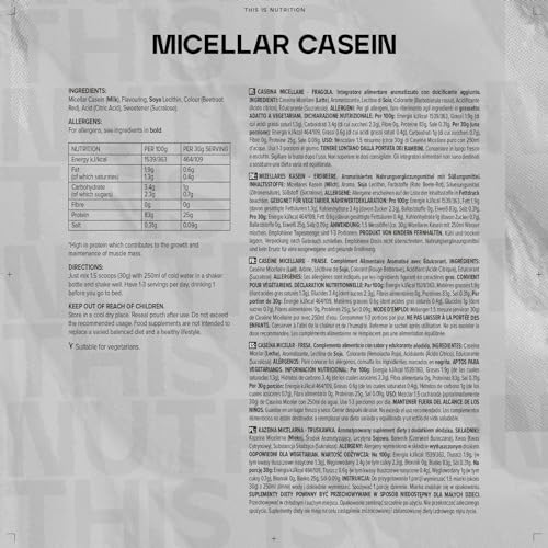Bulk Micellar Casein Protein Powder, Protein Shake, Strawberry, 500 g, Packaging May Vary BulkAu supplements