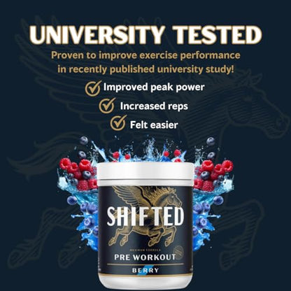 SHIFTED Maximum Pre Workout Powder, Energy & Focus Supplement with Creatine Monohydrate SHIFTEDUS supplements
