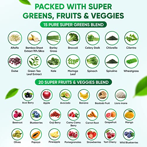 Sugar-Free Real Organic Fruits, Super Greens and Veggies Gummies | 35+ Nutritious & Healthy Greens, Fruits, and Vegetables for Improved Immunity, Skin Health & Energy Boost|60 Vegan Gummies VVN NaturalsAu supplements